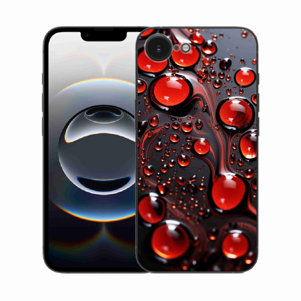 Zselés borítás mmCase iPhone 16e készülékhez - piros csepp 2