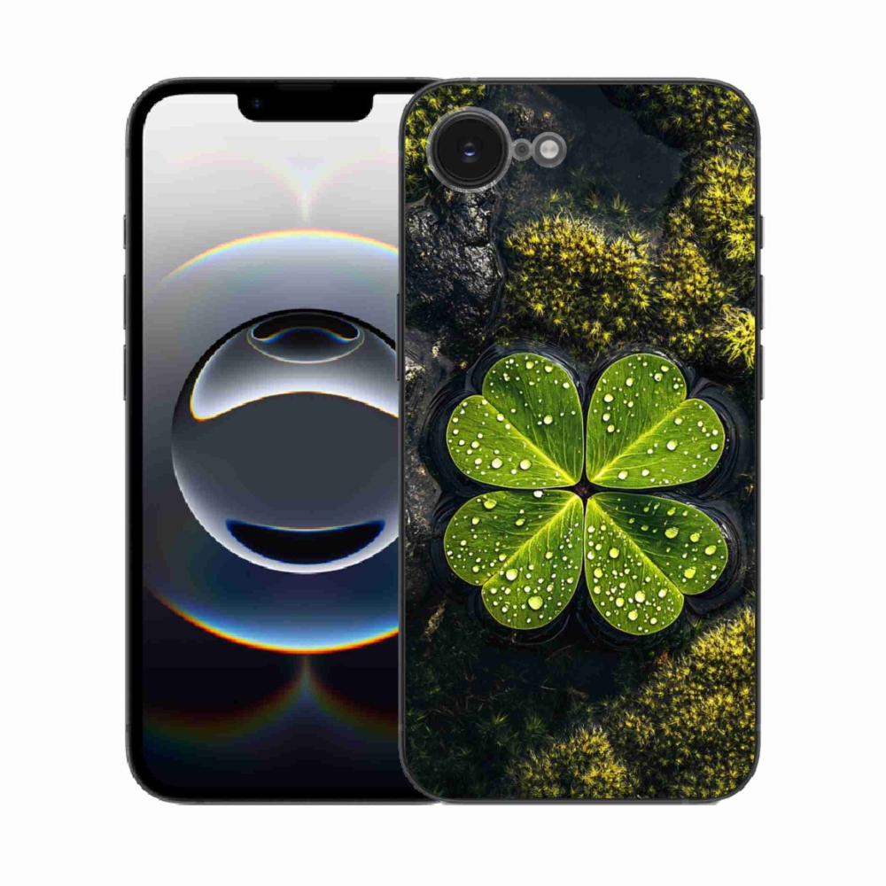 Zselés borítás mmCase iPhone 16e készülékhez - négylevelű lóhere