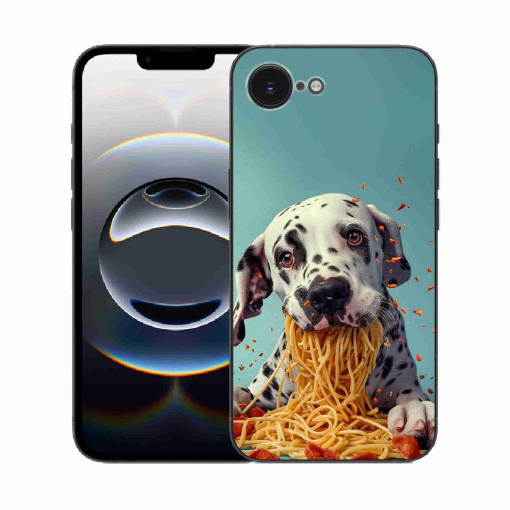 mmCase gél tok az iPhone 16e-hez – dalmát és spagetti