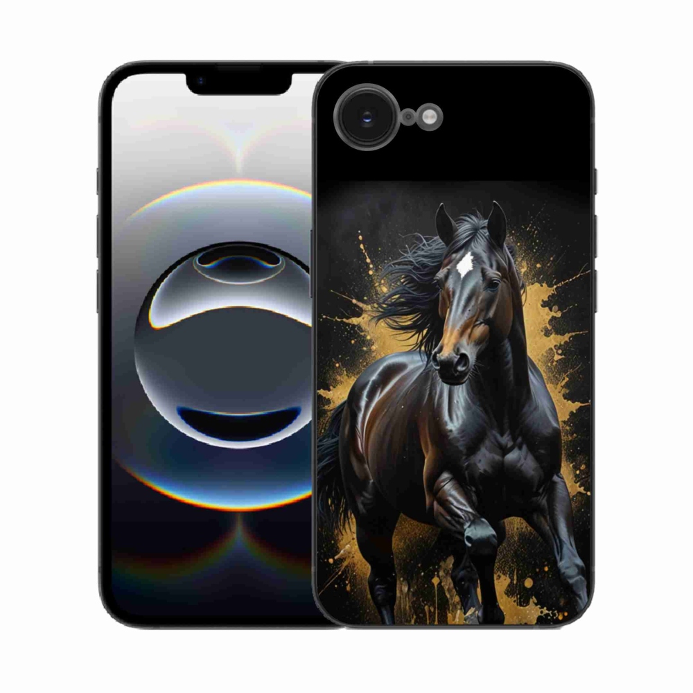 mmCase gél tok az iPhone 16e-hez – elegáns fekete csődör