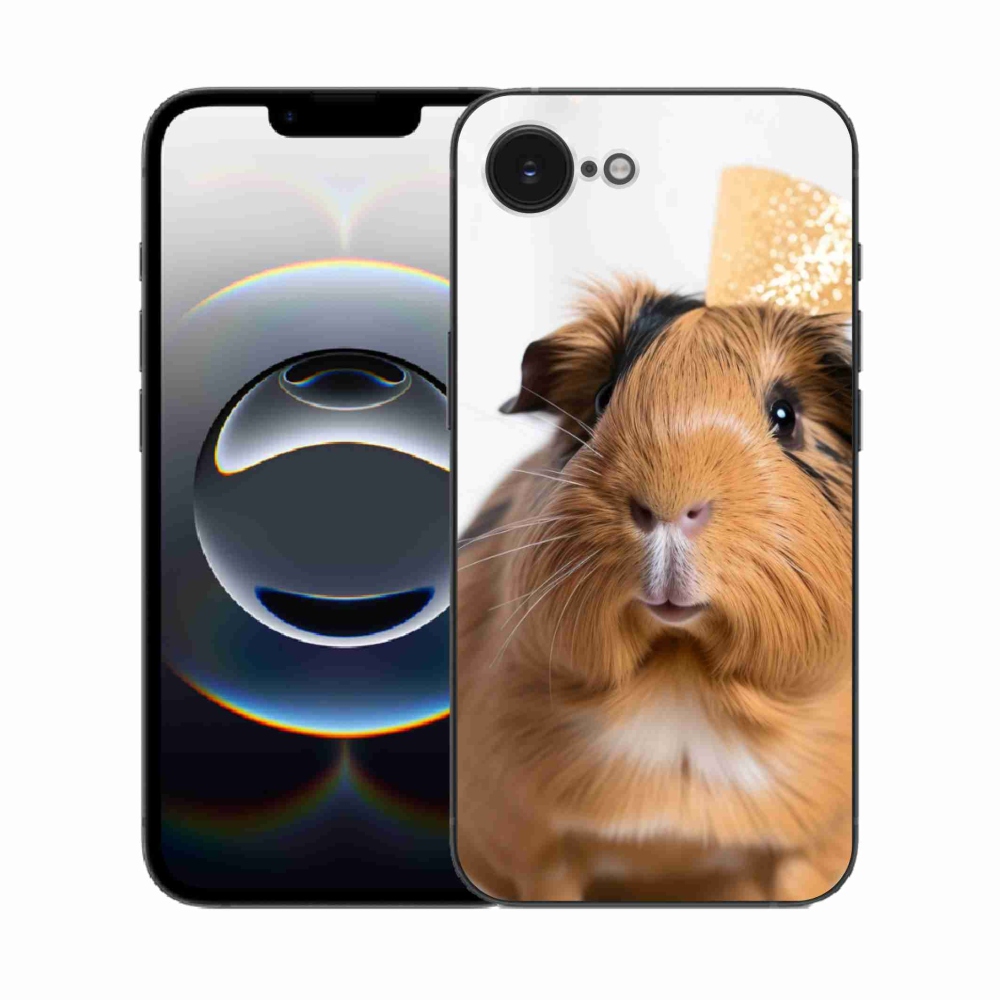 Zselés borítás mmCase iPhone 16e készülékhez - barna tengerimalac