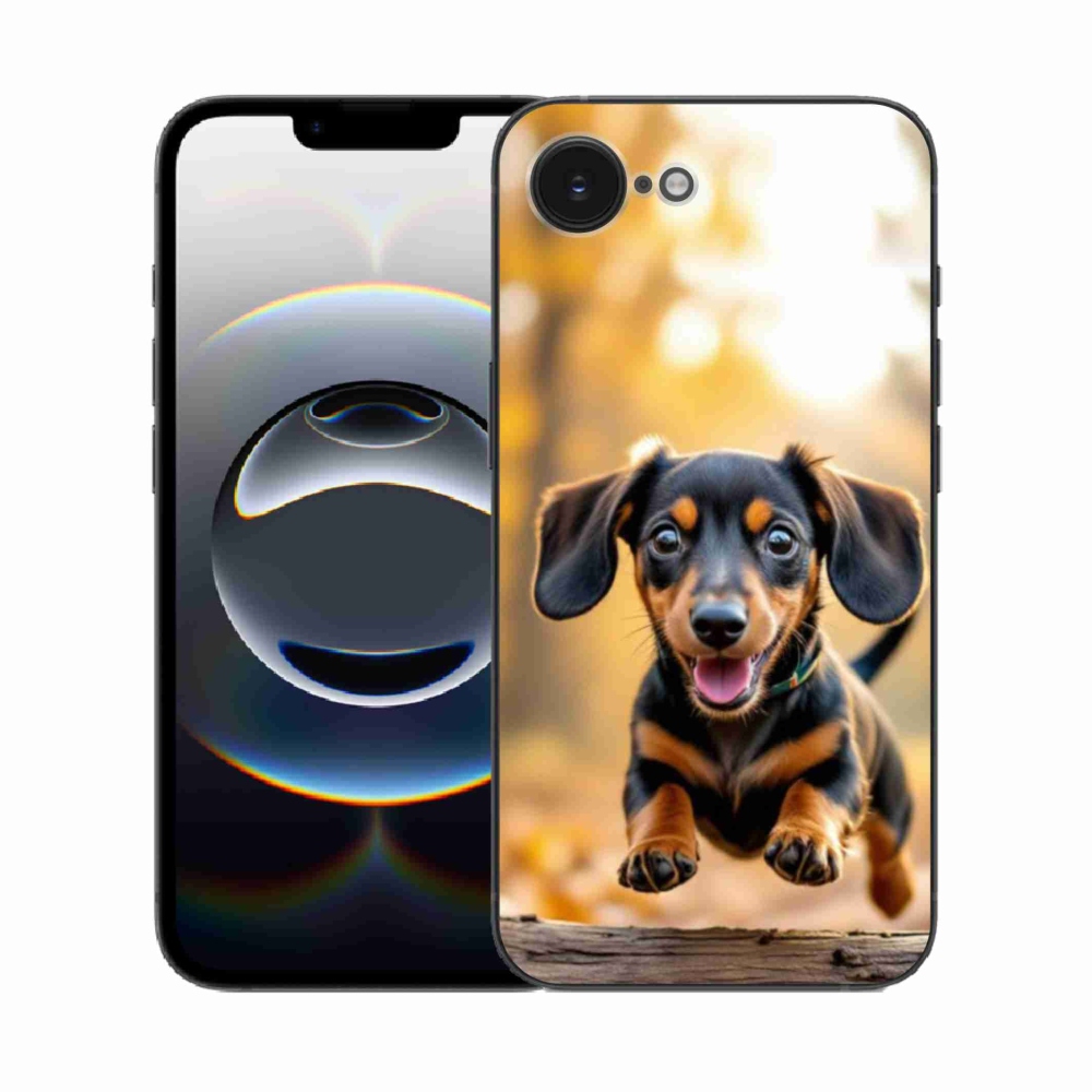 Zselés borítás mmCase iPhone 16e készülékhez - tacskó 2