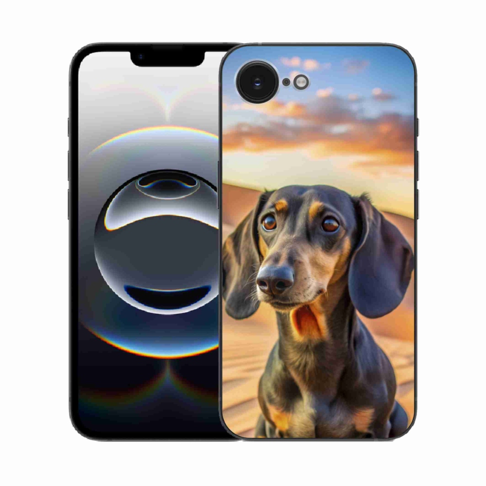 Zselés borítás mmCase iPhone 16e készülékhez - tacskó 3