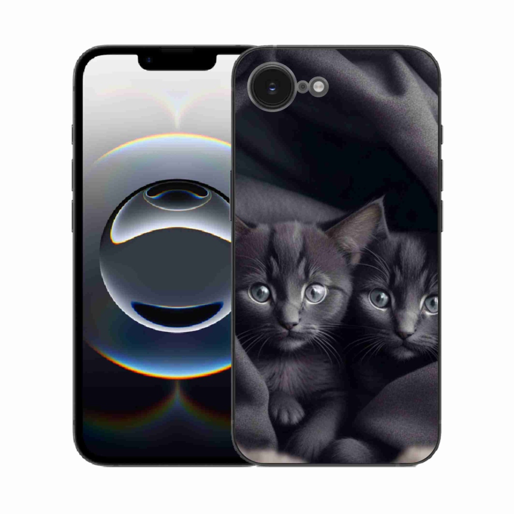 Zselés borítás mmCase iPhone 16e készülékhez - cat duo