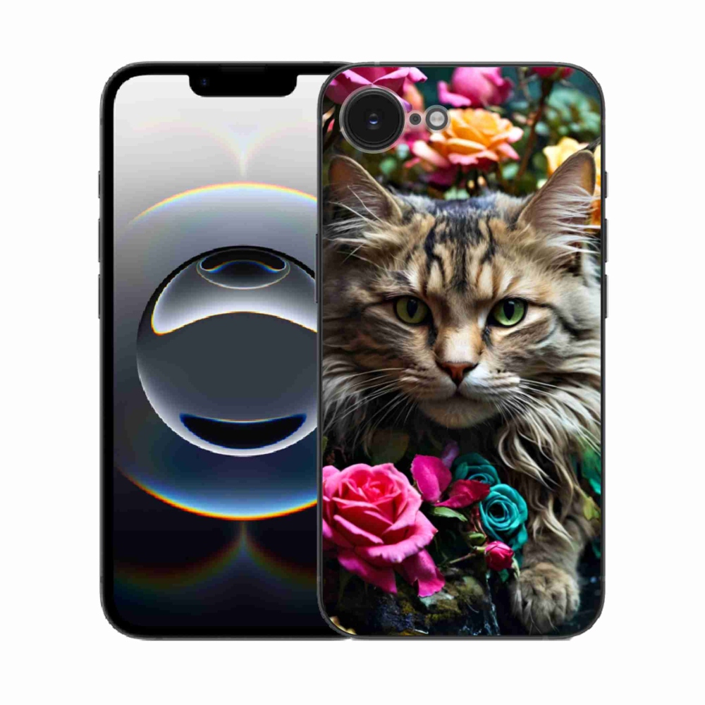 Zselés borítás mmCase iPhone 16e készülékhez - macskaszem nézet 2