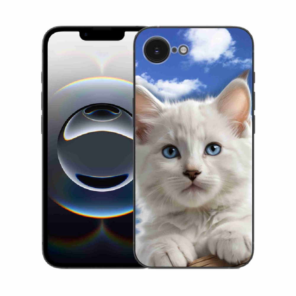 mmCase gél tok az iPhone 16e-hez – cica és felhők