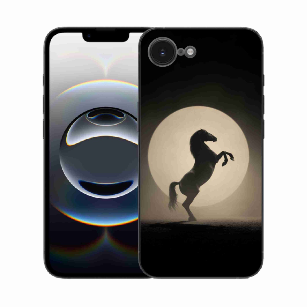 Zselés borítás mmCase iPhone 16e készülékhez - ló sziluettben