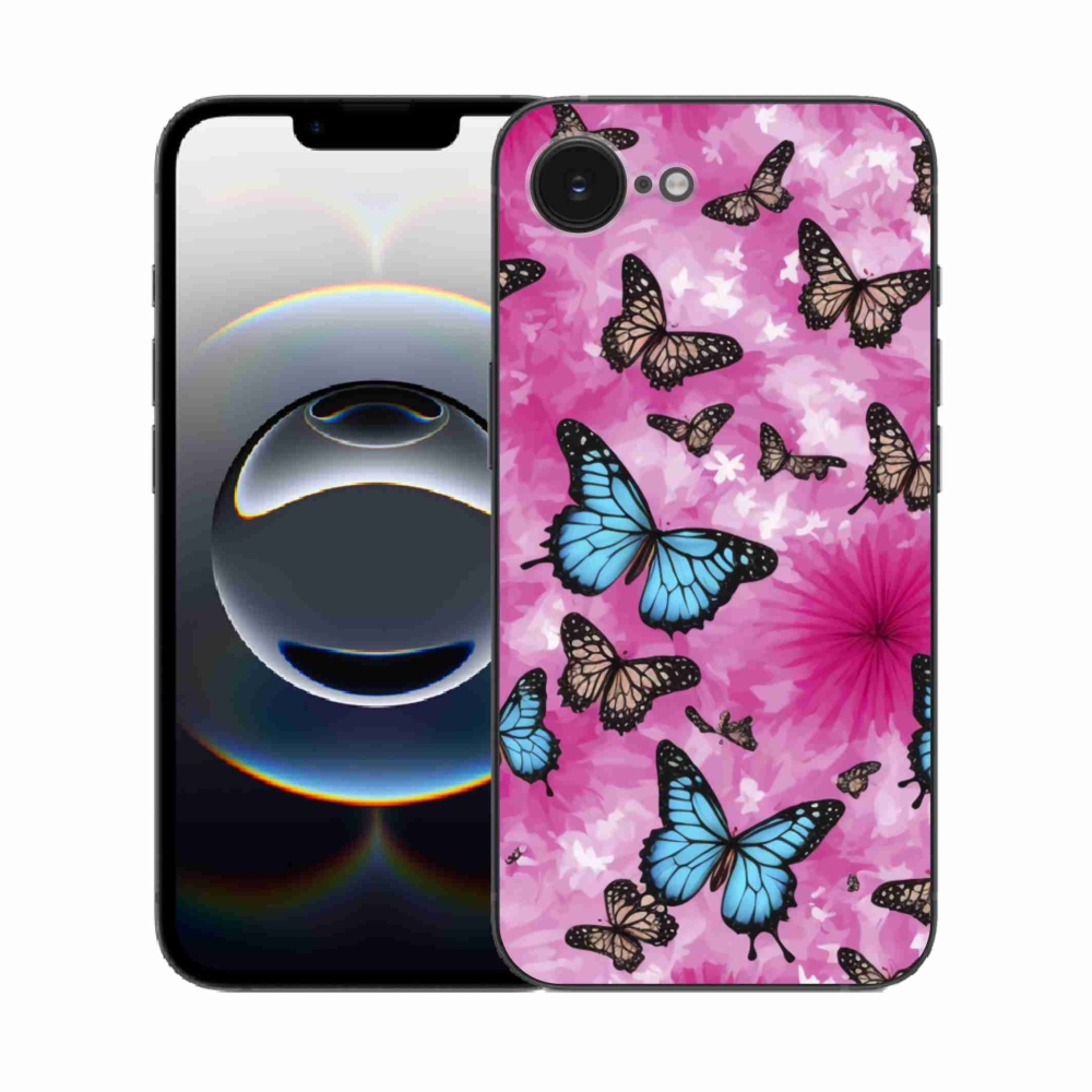 Zselés borítás mmCase iPhone 16e készülékhez - pillangókert