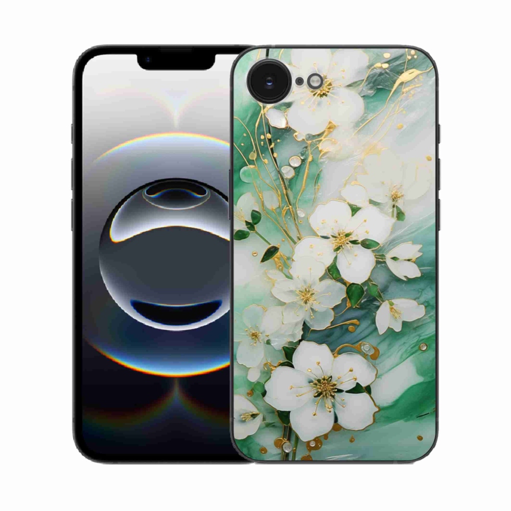 Gél borítás mmCase iPhone 16e készülékhez - finom virágok