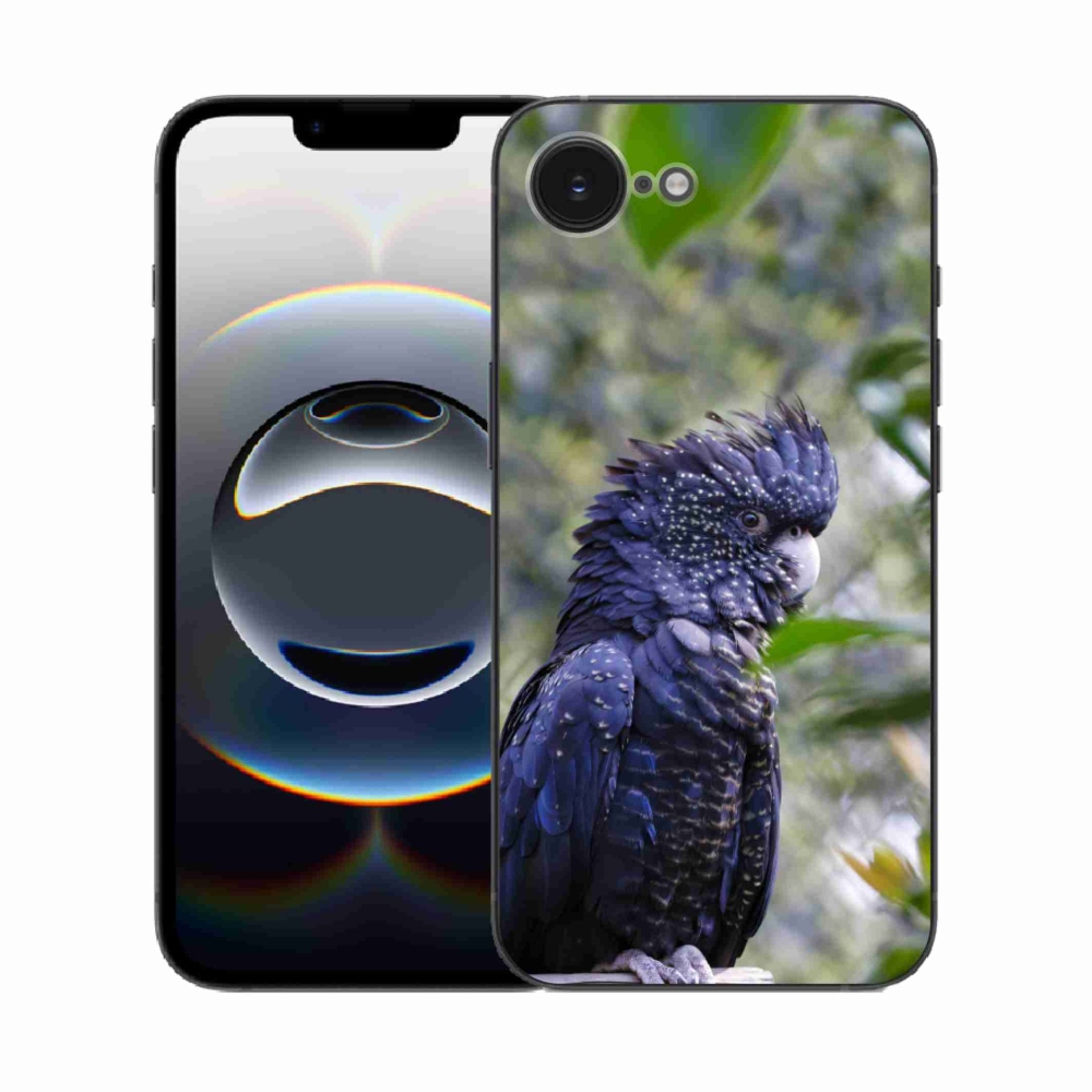 mmCase gél tok az iPhone 16e-hez – fekete kakadu papagáj