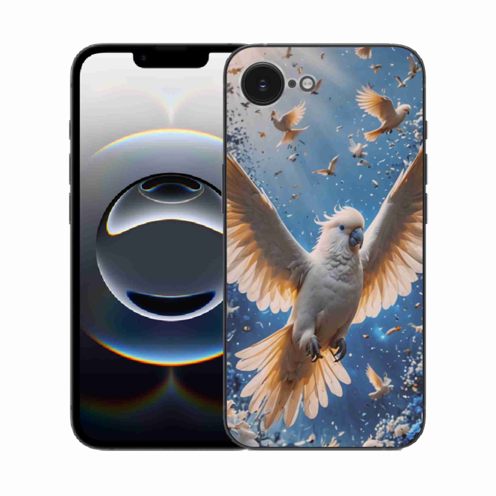 Zselés borítás mmCase iPhone 16e készülékhez - papagáj kakadu