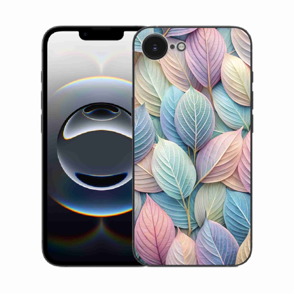 Zselés borítás mmCase iPhone 16e készülékhez - pasztell levelek