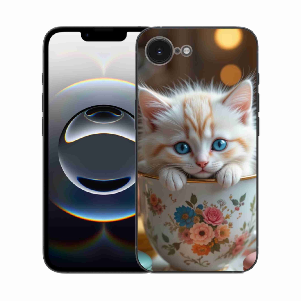 Gél borítás mmCase iPhone 16e készülékhez - aranyos cica 6