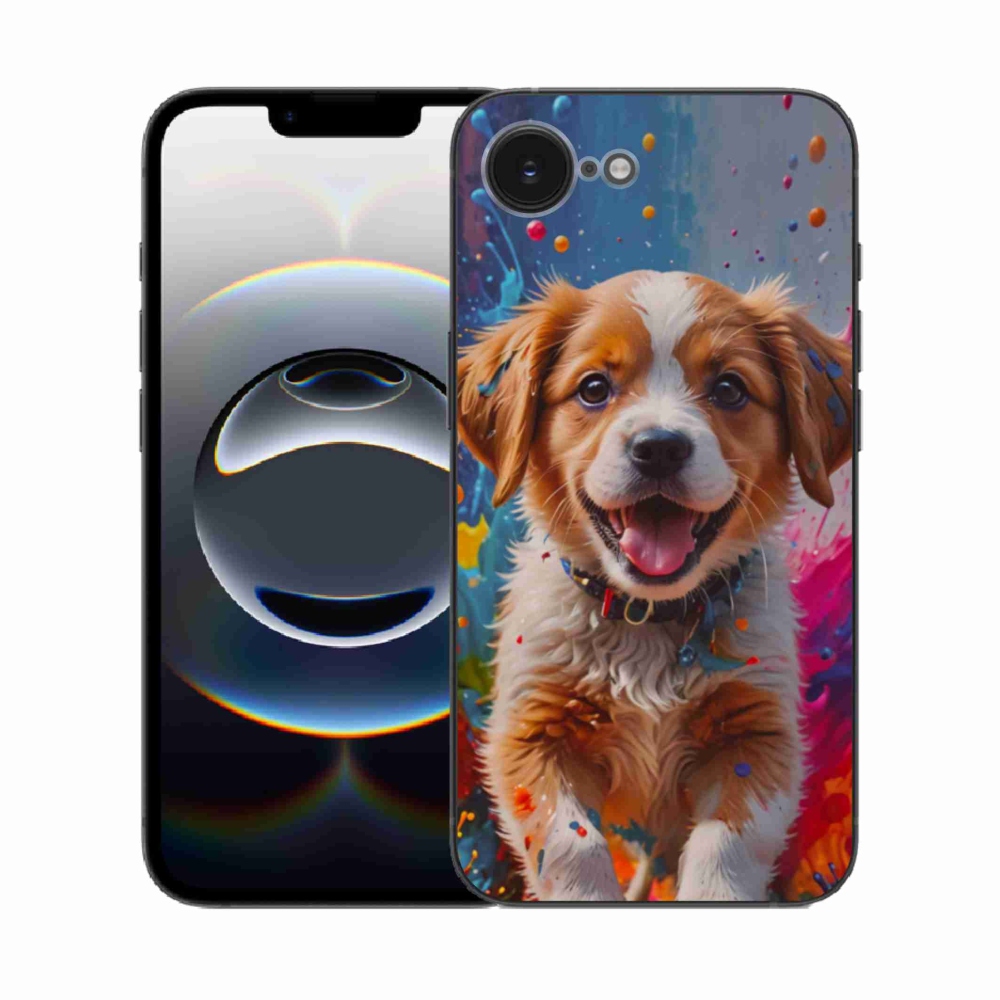 Gél borítás mmCase iPhone 16e készülékhez - aranyos kiskutya 3