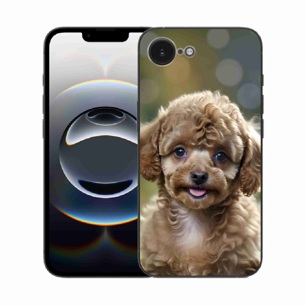 mmCase gél tok az iPhone 16e-hez – aranyos pudli
