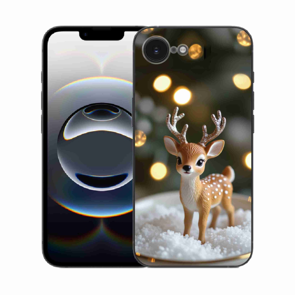 mmCase gél tok az iPhone 16e-hez – aranyos karácsonyi szarvas