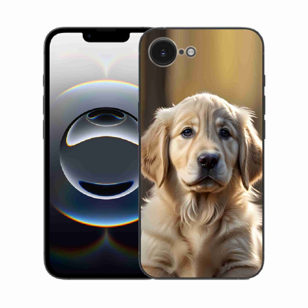 mmCase gél tok az iPhone 16e-hez – aranyos arany retriever