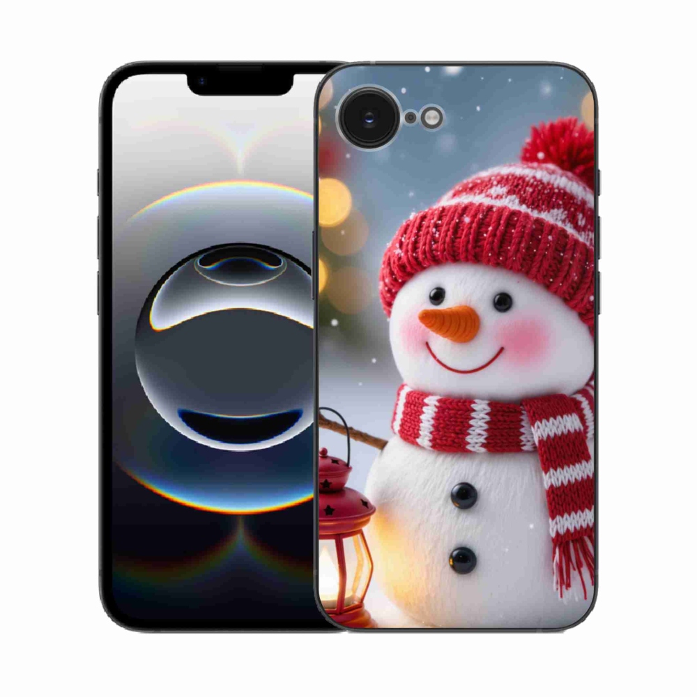 Gél borítás mmCase iPhone 16e készülékhez - hóember 2