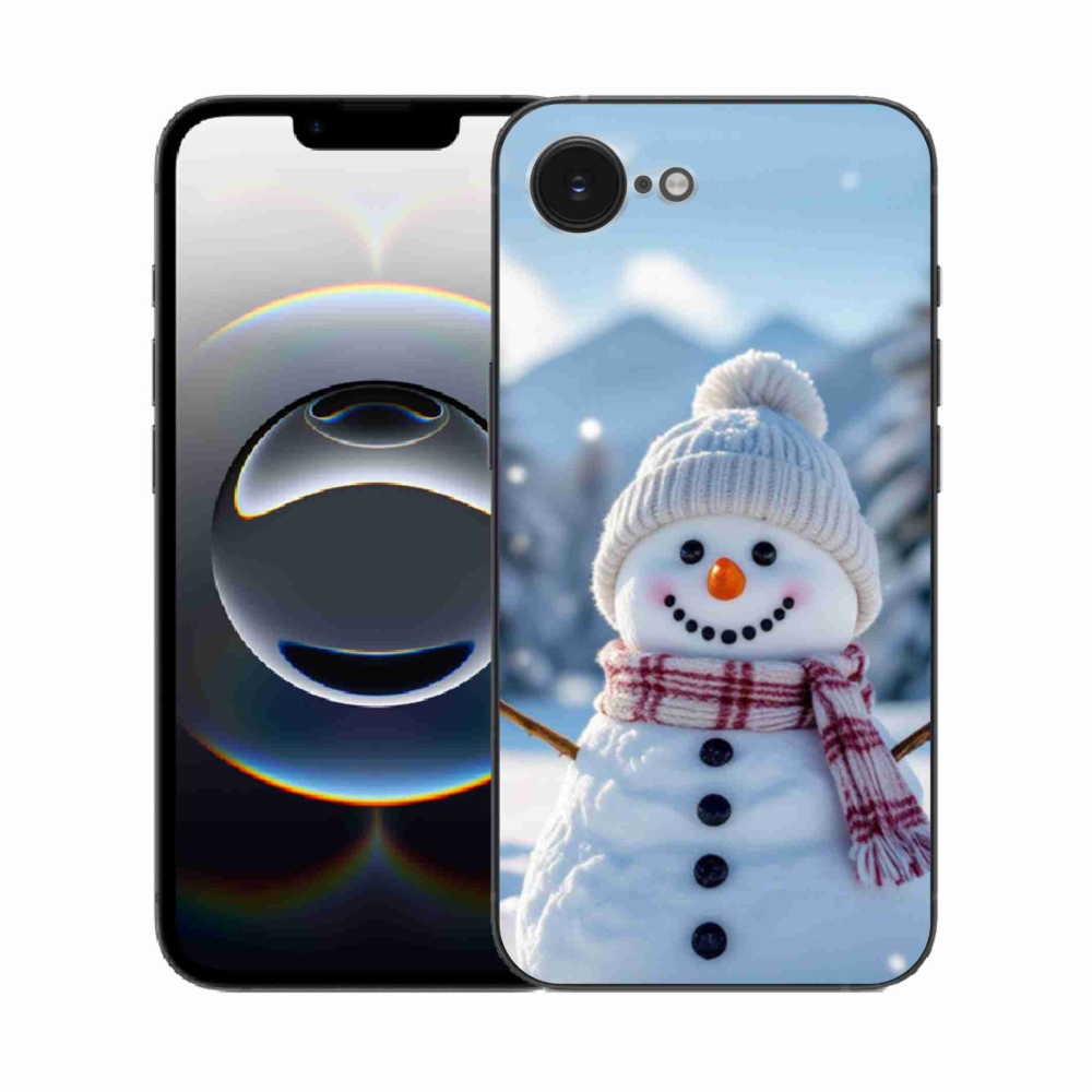 Gél borítás mmCase iPhone 16e készülékhez - hóember 3