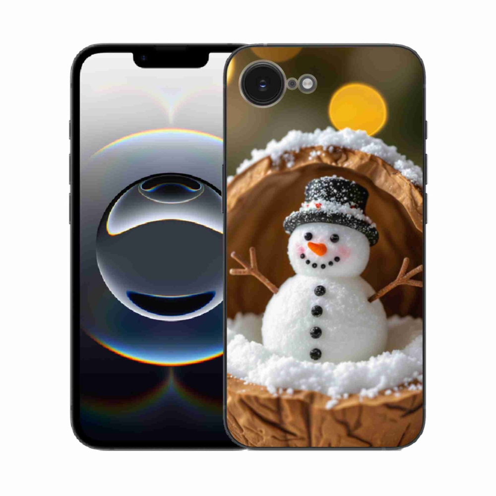 Gél borítás mmCase iPhone 16e készülékhez - hóember 4