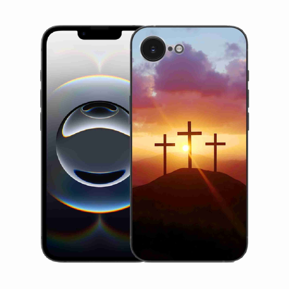 Zselés borítás mmCase iPhone 16e készülékhez - három kereszt