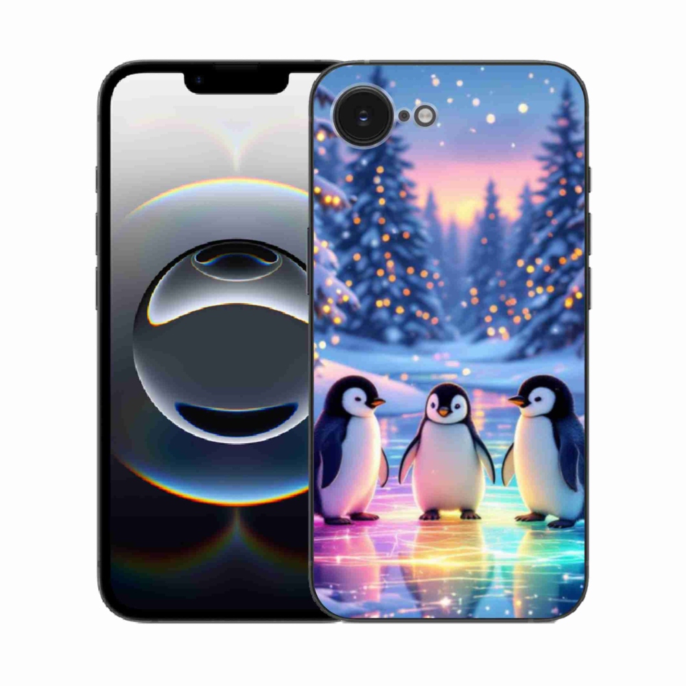 Zselés borítás mmCase iPhone 16e készülékhez - pingvinek