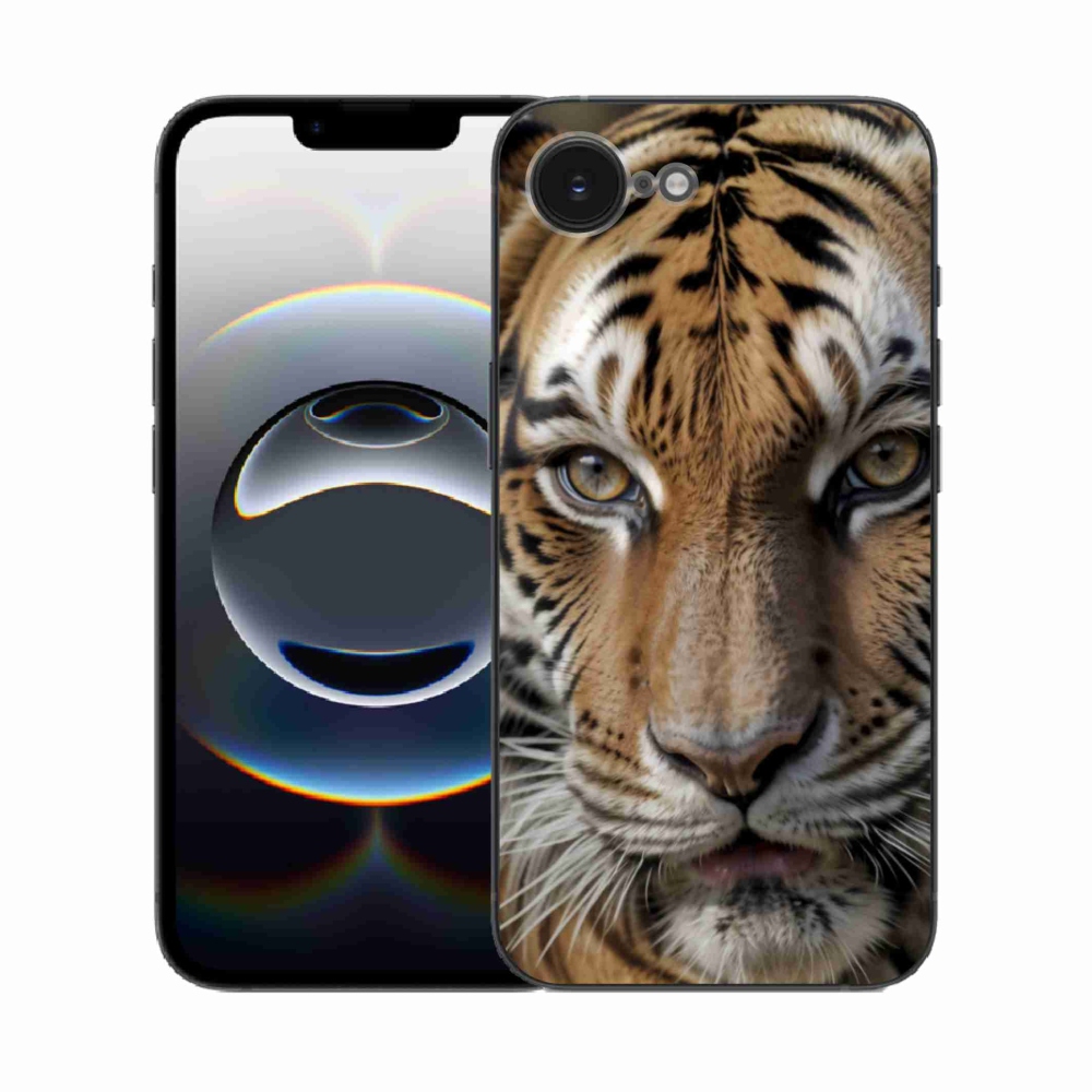 Zselés borítás mmCase iPhone 16e készülékhez - tigris nézet