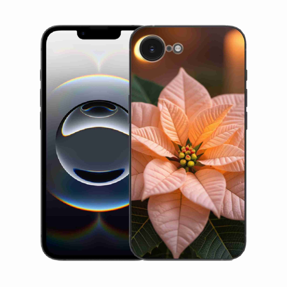 Gél borítás mmCase iPhone 16e készülékhez - mikulásvirág