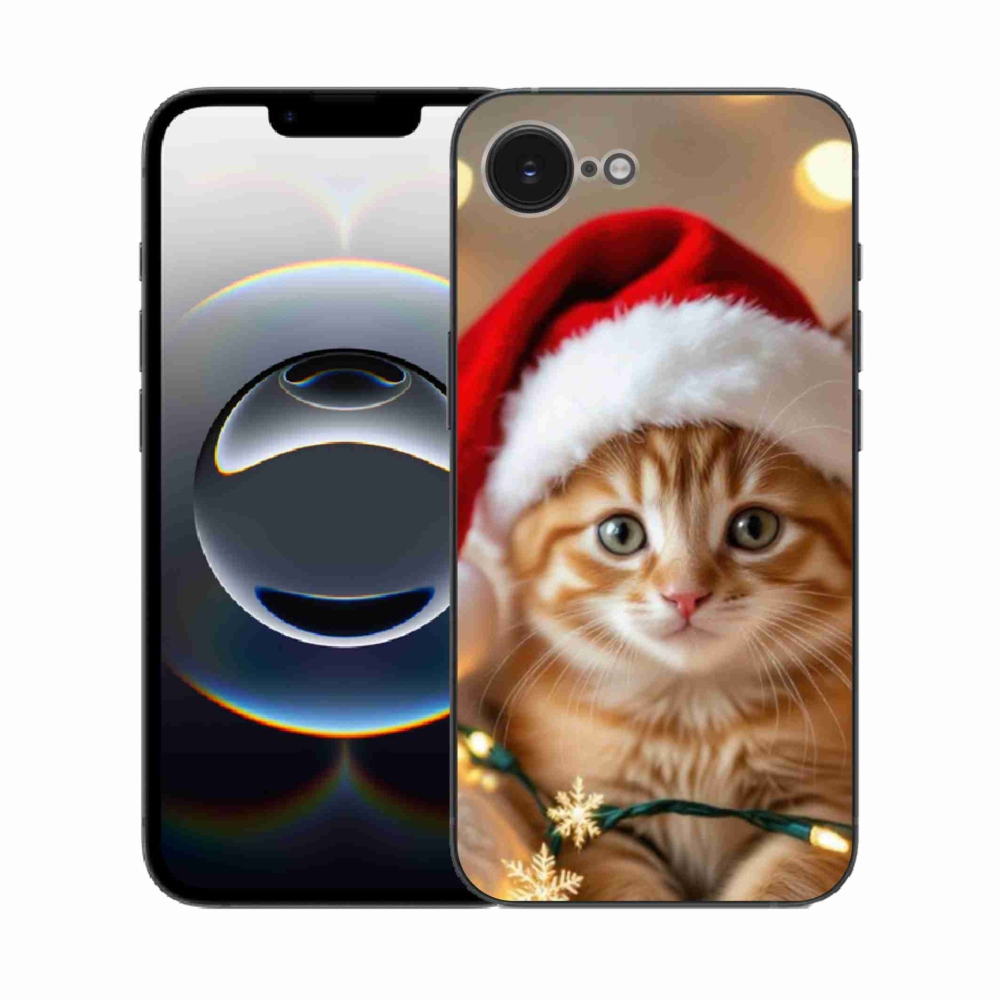 Gél borítás mmCase iPhone 16e készülékhez - Karácsonyi cica