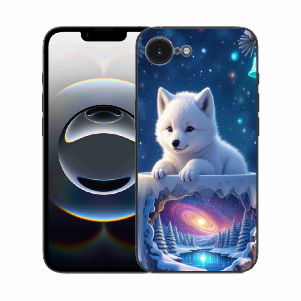 Gél borítás mmCase iPhone 16e készülékhez - Karácsonyi kiskutya