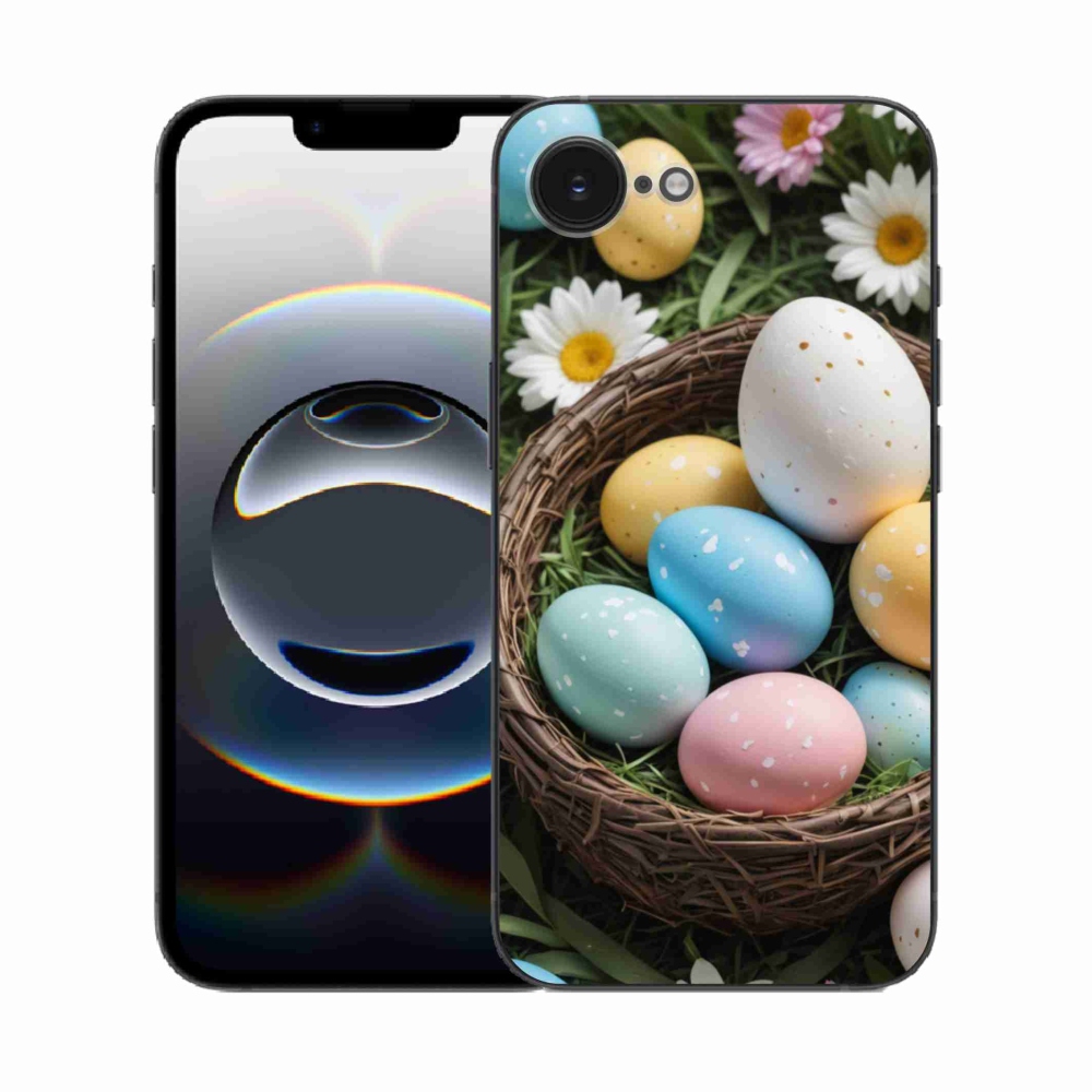 Zselés borítás mmCase iPhone 16e készülékhez - Húsvéti tojások 2