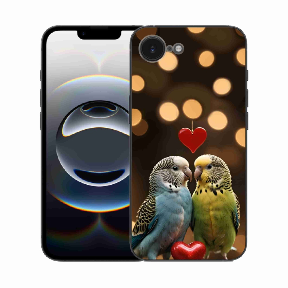 mmCase gél tok az iPhone 16e-hez – szerelmes papagájok
