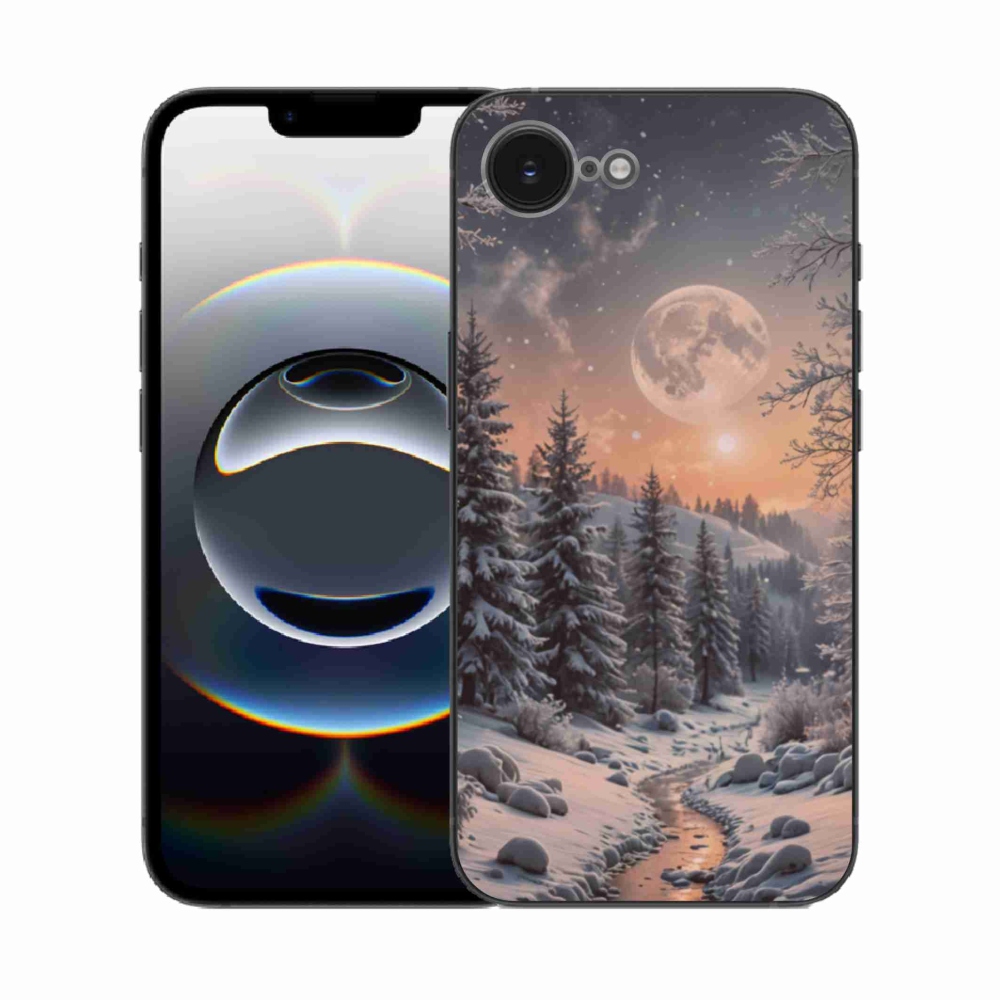 Gél borítás mmCase iPhone 16e készülékhez - téli tájkép 2