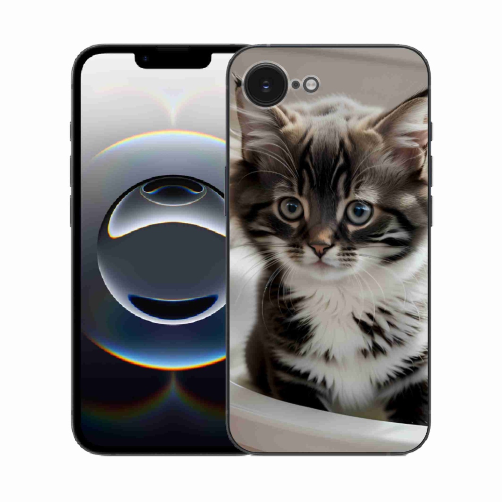 Gél borítás mmCase iPhone 16e készülékhez - kíváncsi cica