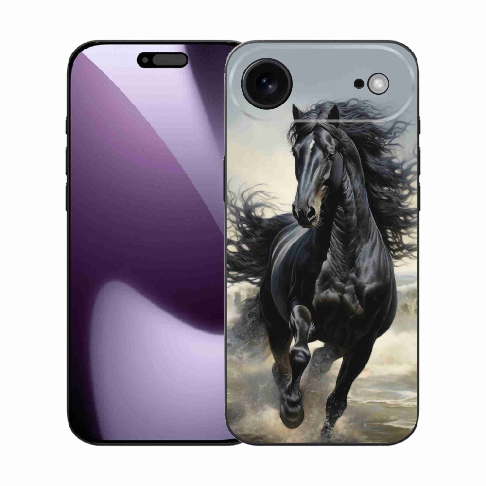 mmCase gél tok az iPhone 17 Air-hez – futó fekete ló