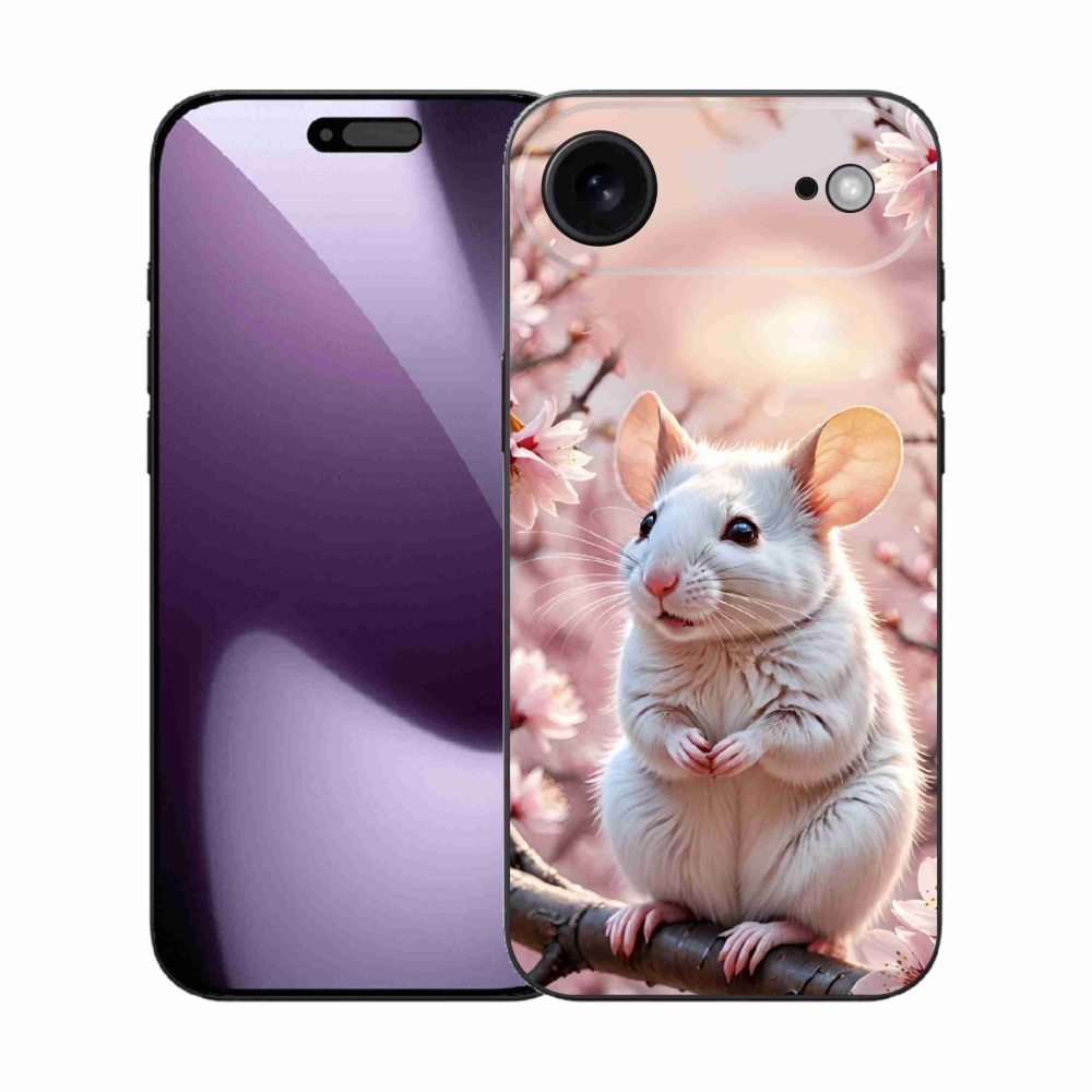 mmCase gél tok az iPhone 17 Air-hez – fehér egér egy ágon