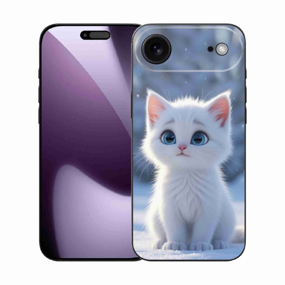 mmCase gél tok az iPhone 17 Air-hez – fehér cica 3