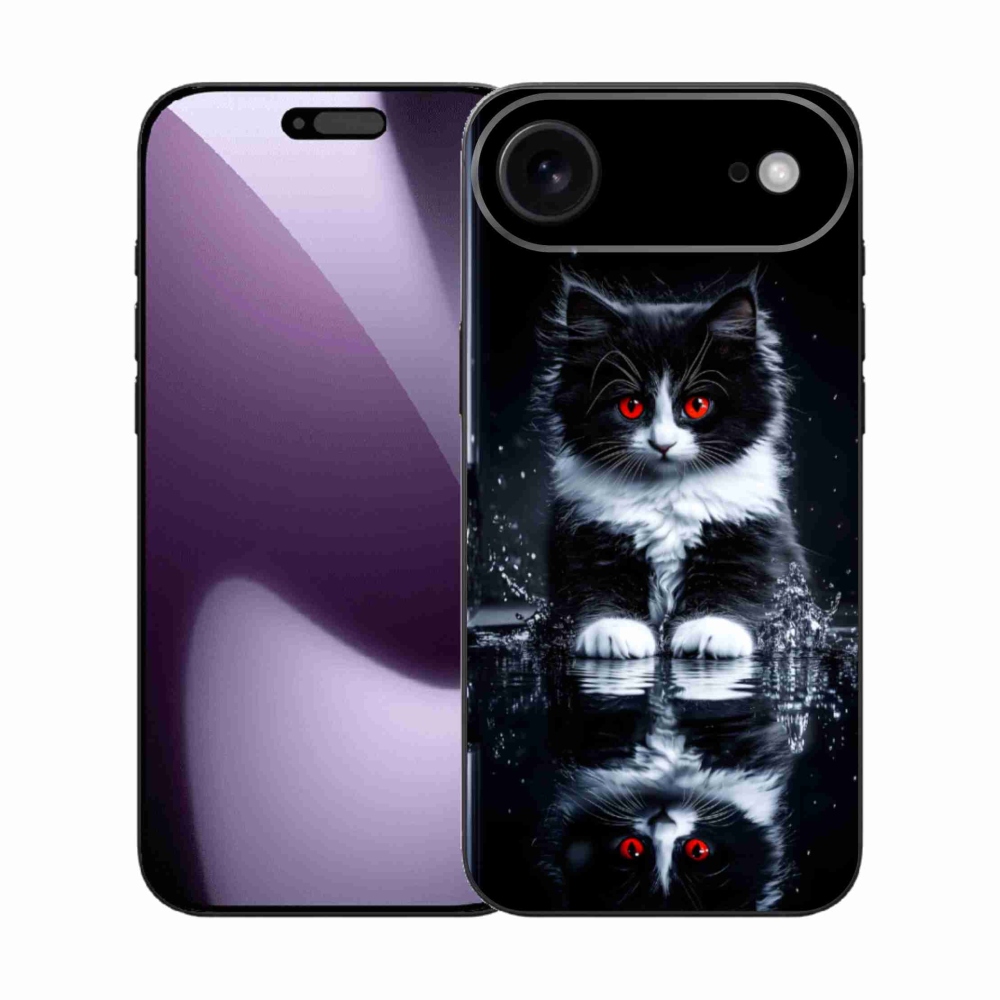 Gél borítás mmCase iPhone 17 Air készülékhez - fekete-fehér cica