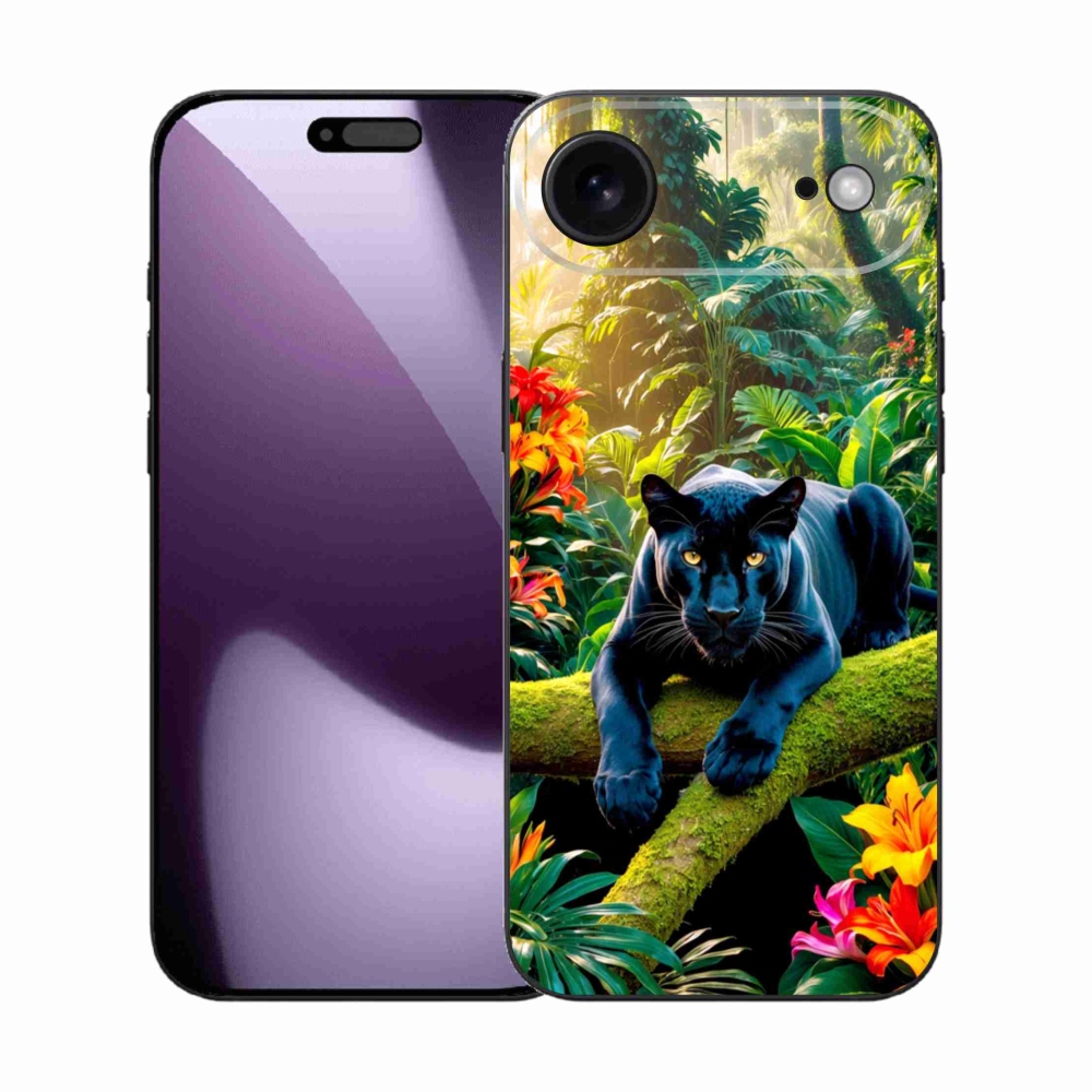 Gél borítás mmCase iPhone 17 Air készülékhez - fekete párduc a dzsungelben