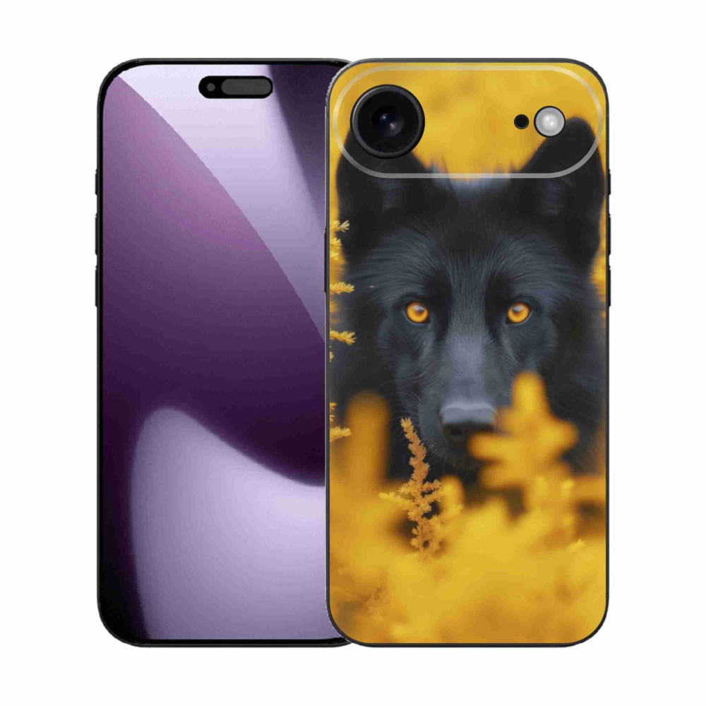 Zselés borítás mmCase iPhone 17 Air készülékhez - fekete farkas 2