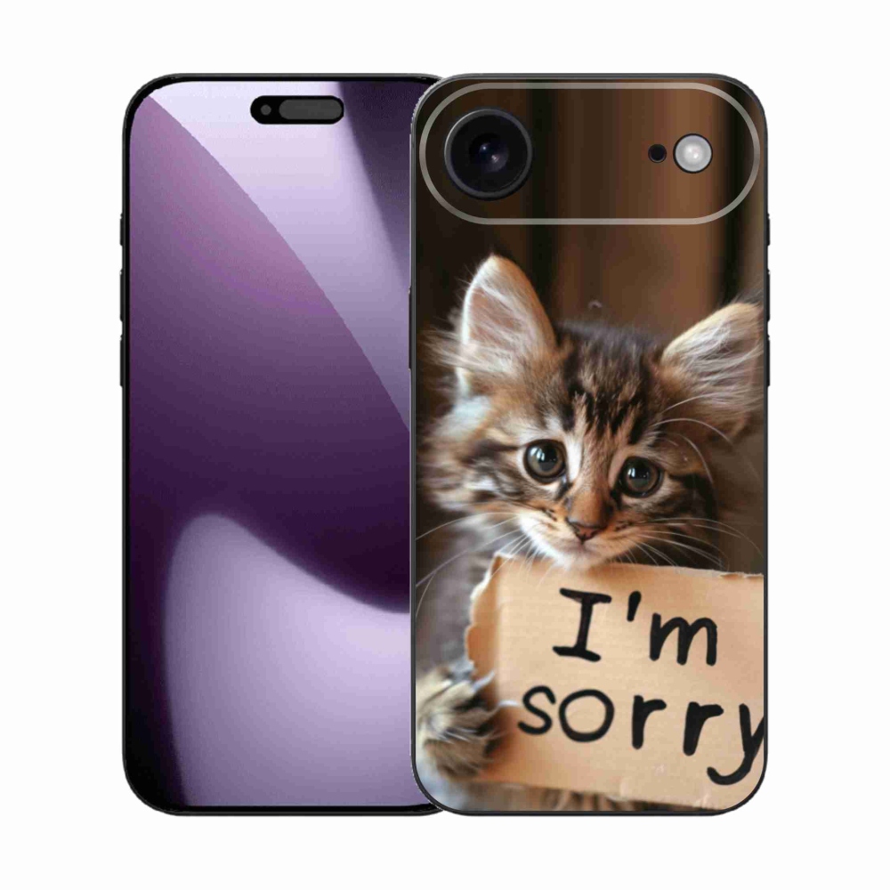 Gél borítás mmCase iPhone 17 Air készülékhez - macska bocsánatkérése