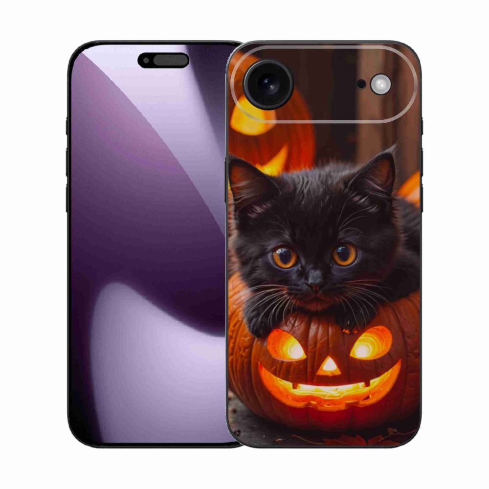 Gél borítás mmCase iPhone 17 Air készülékhez - cica és sütőtök