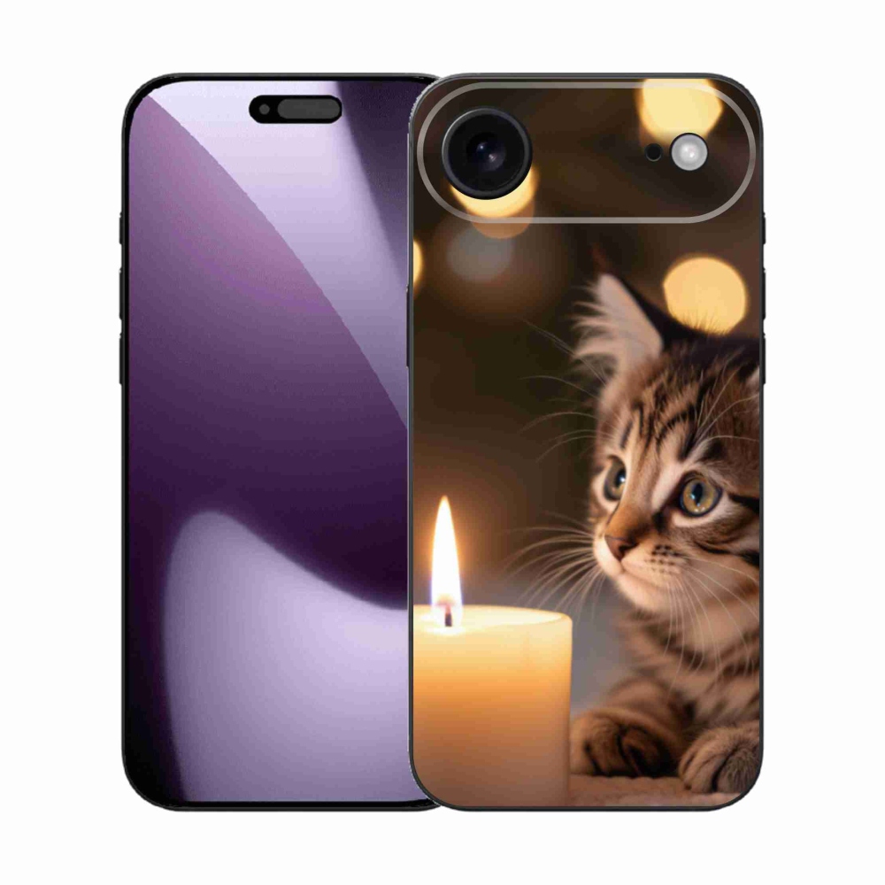 Gél borítás mmCase iPhone 17 Air készülékhez - cica és gyertya