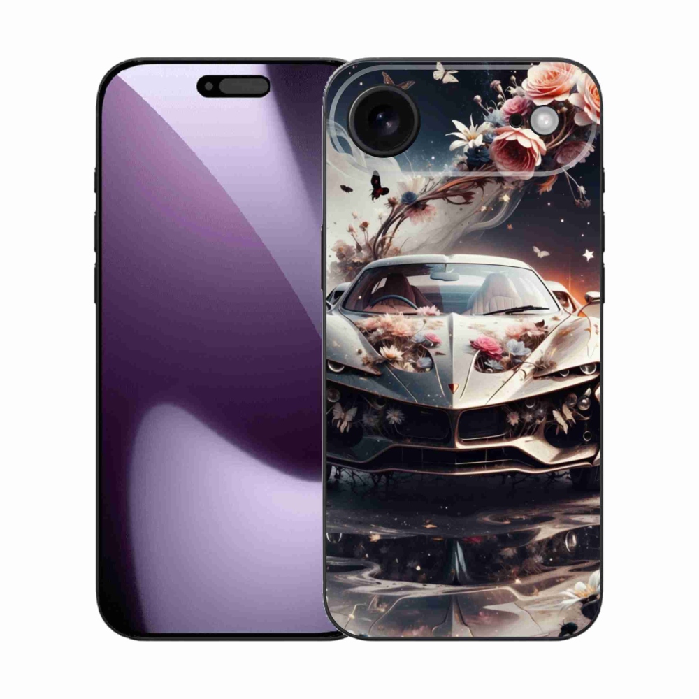 Gél borítás mmCase iPhone 17 Air készülékhez - virágos sportkocsi