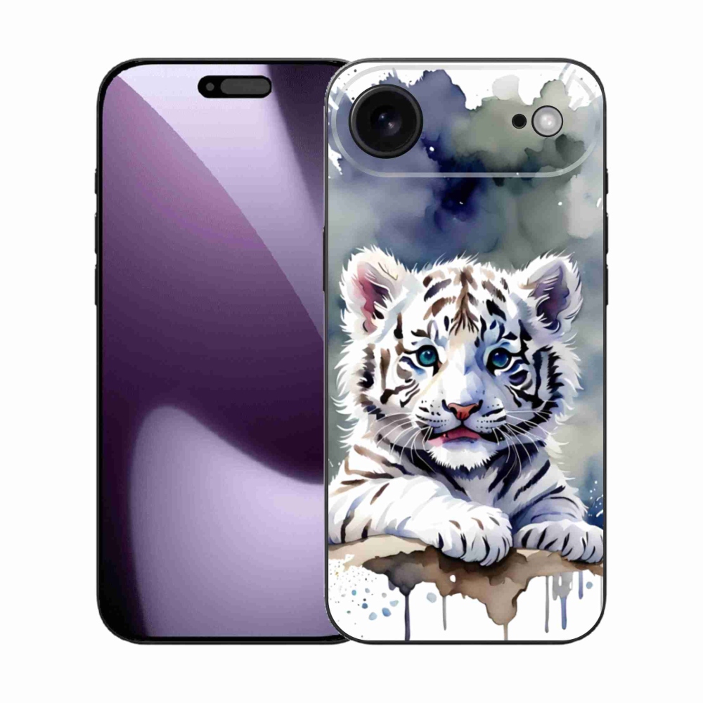 Gél borítás mmCase iPhone 17 Air készülékhez - fehér tigriskölyök