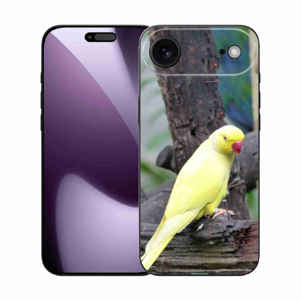 Zselés borítás mmCase iPhone 17 Air készülékhez - papagáj alexander sárga