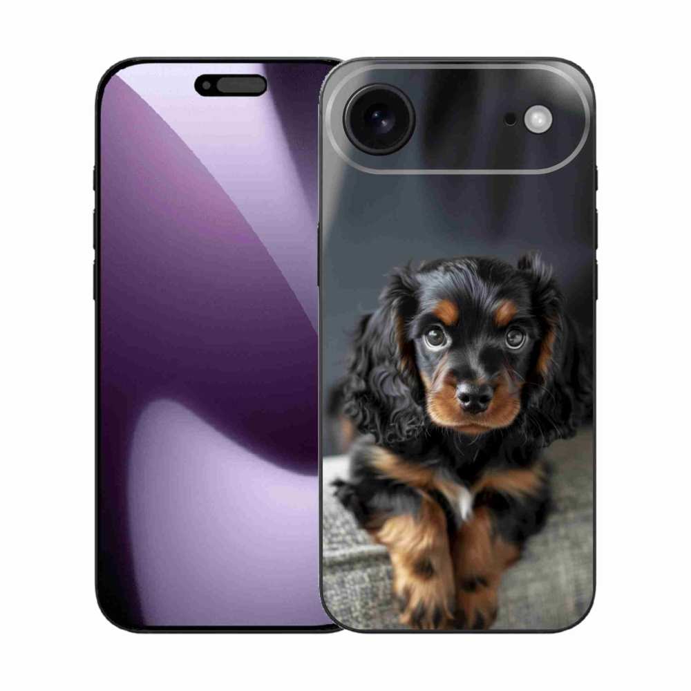 mmCase gél tok az iPhone 17 Air-hez – aranyos, hosszúszőrű tacskó