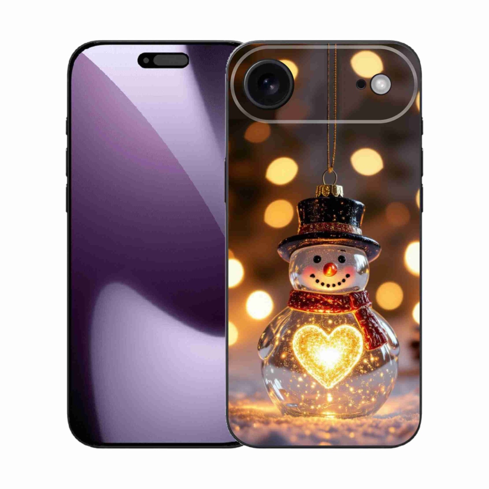 mmCase gél tok az iPhone 17 Air-hez – világító karácsonyi hóember