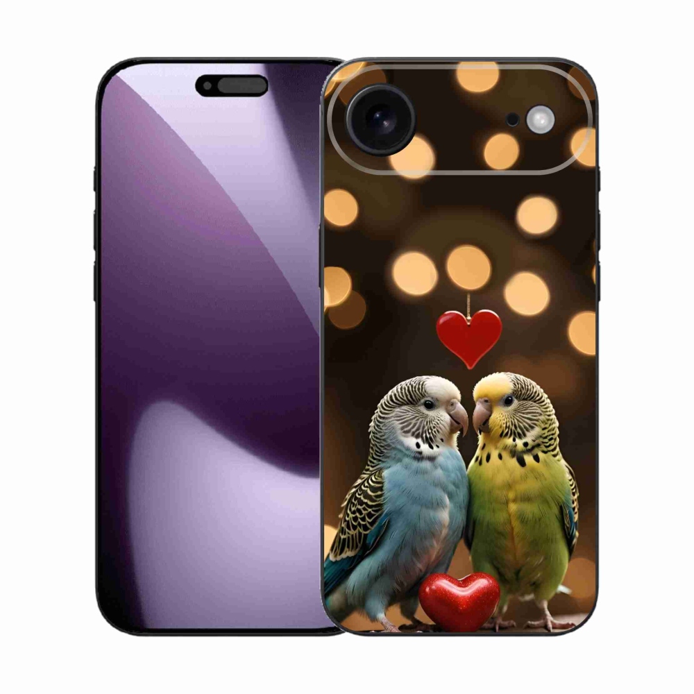 mmCase gél tok az iPhone 17 Air-hez – szerelmes papagájok