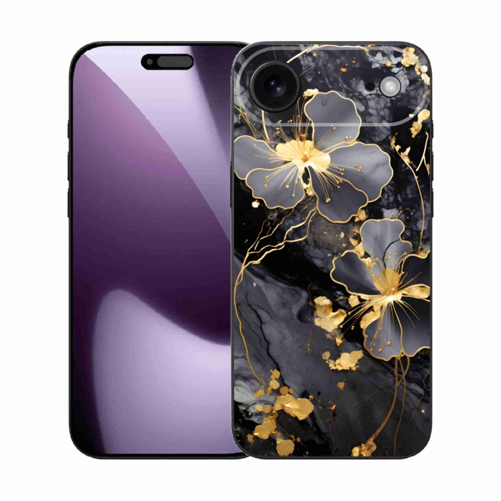 Gél borítás mmCase iPhone 17 Air készülékhez - arany virágok